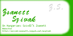 zsanett szivak business card